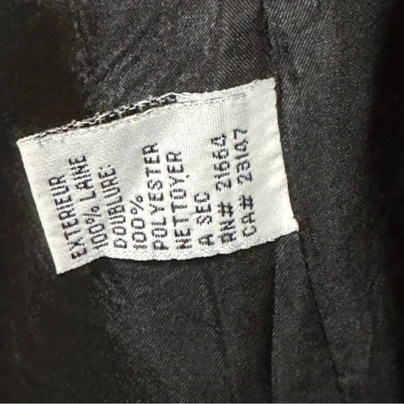 TALBOTS Vintage Charcoal Gray Classic Wool Blazer Gold Tone Buttons Size 8 - Picture 9 of 9